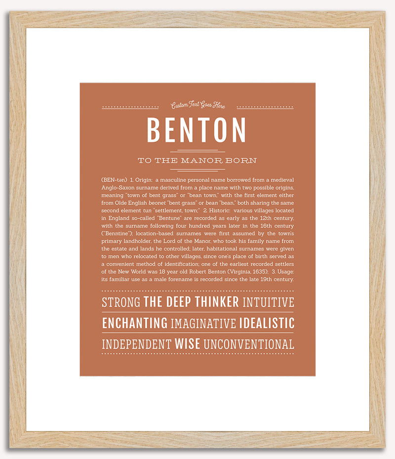 Benton | Name Art Print