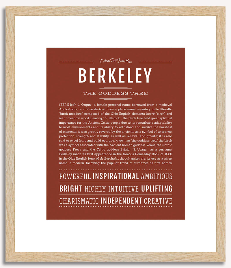 Berkeley | Name Art Print