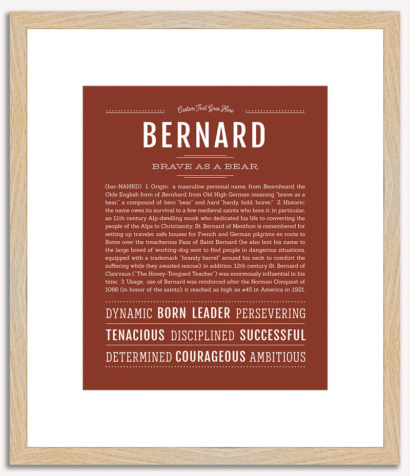 Bernard | Name Art Print