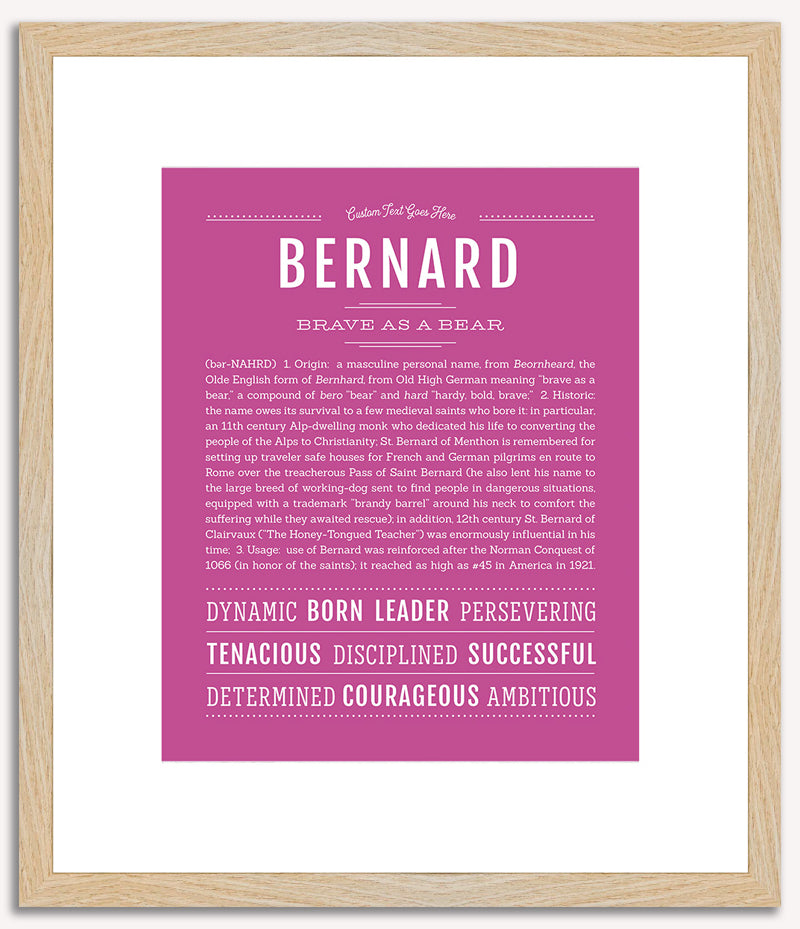 Bernard | Name Art Print