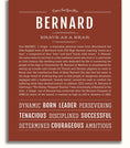 Bernard Personalized Name Meaning Art Prints Name Stories