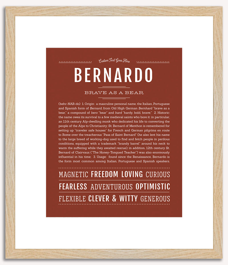 Bernardo | Name Art Print