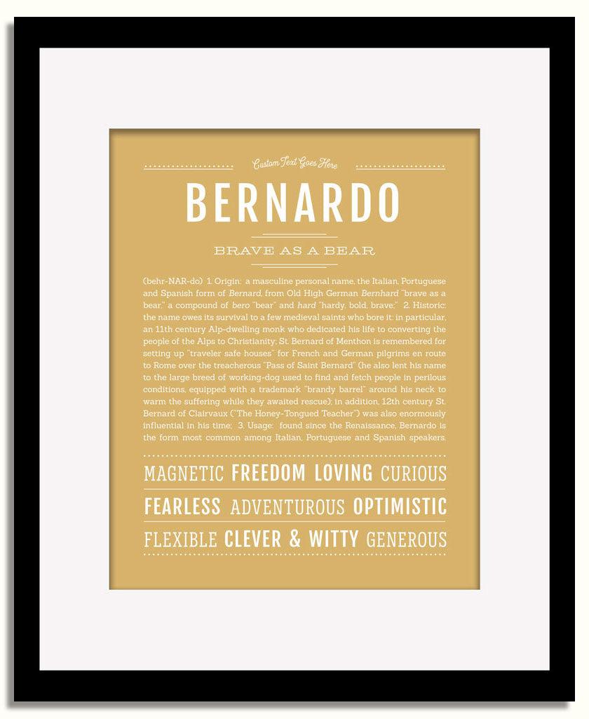 Frame Options | Matte Gold | Black Frame, Matted