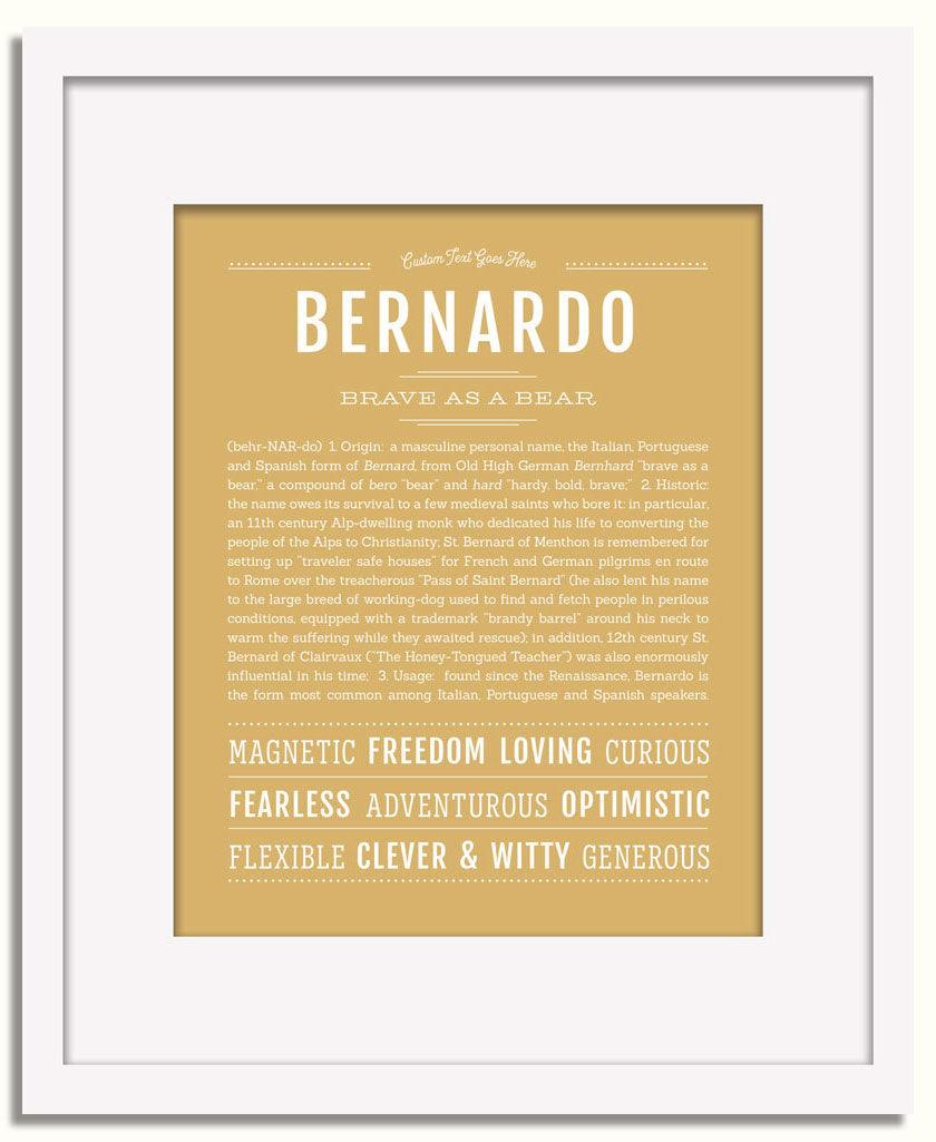 Frame Options | Matte Gold | White Frame, Matted