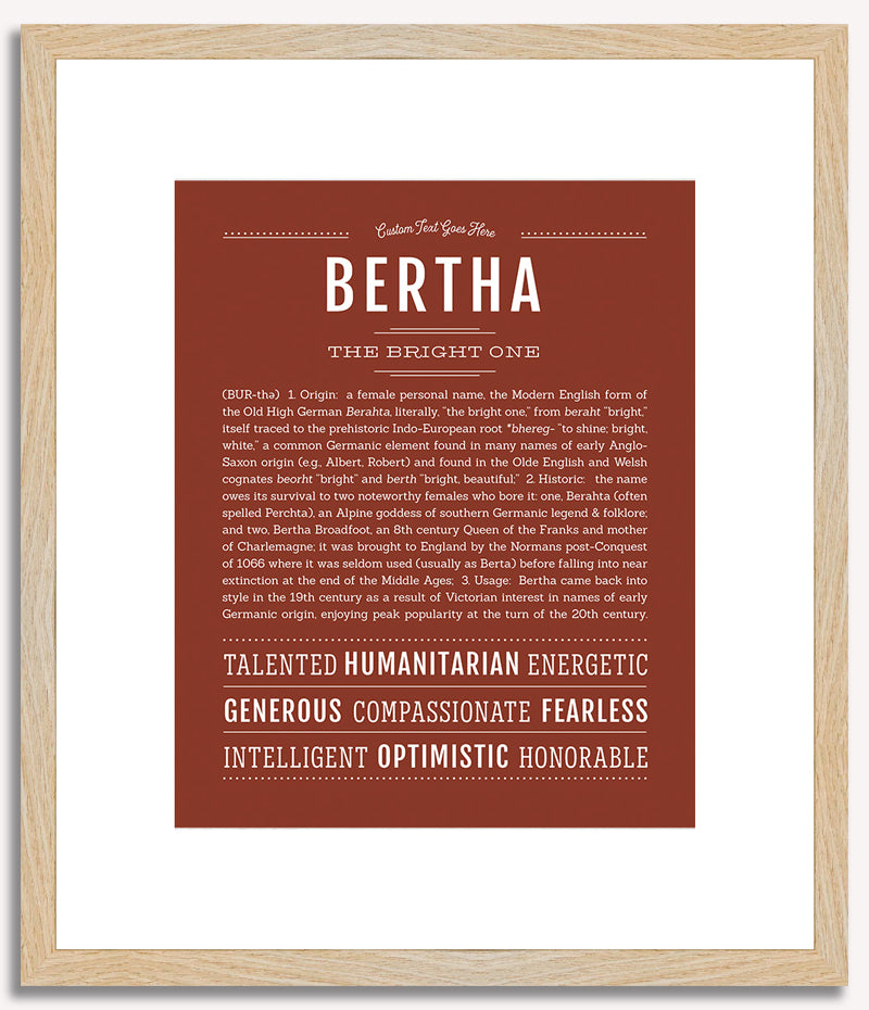 Bertha | Name Art Print