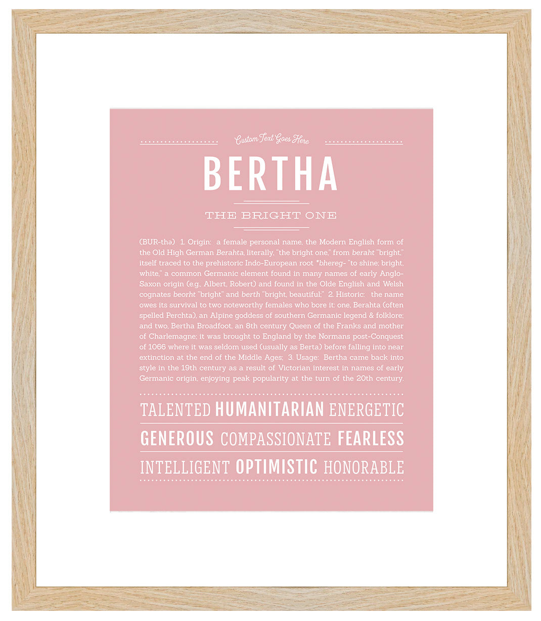 Bertha | Name Art Print