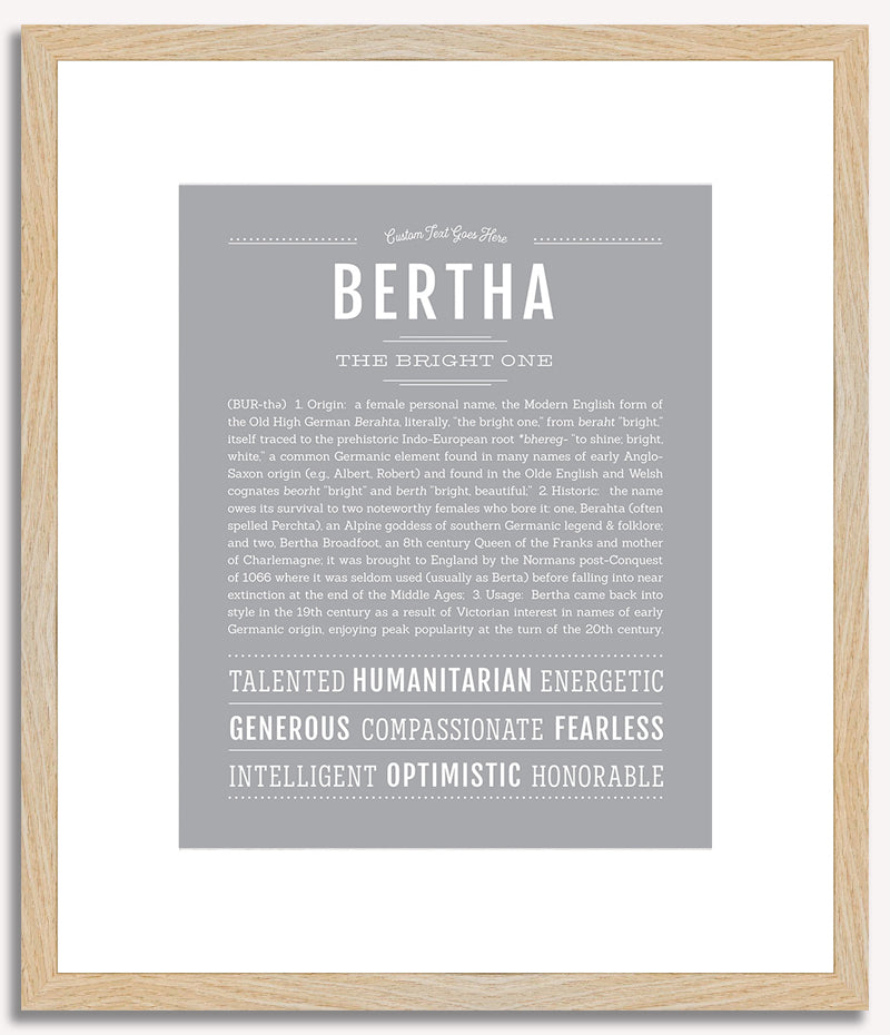 Bertha | Name Art Print