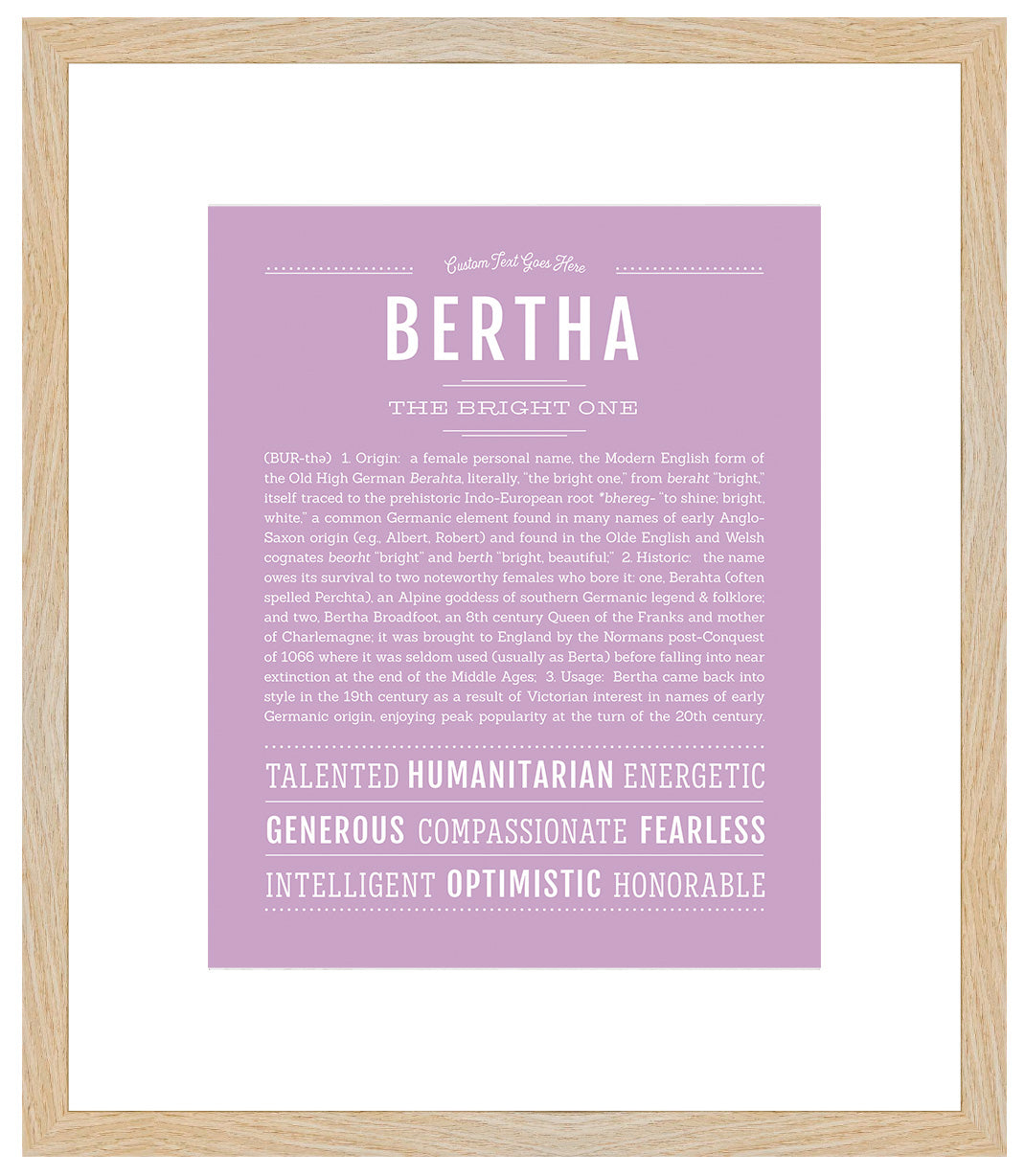 Bertha | Name Art Print