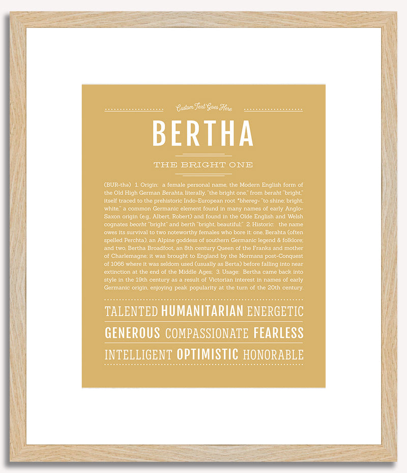 Bertha | Name Art Print