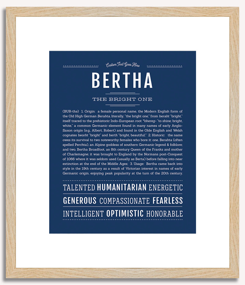 Bertha | Name Art Print