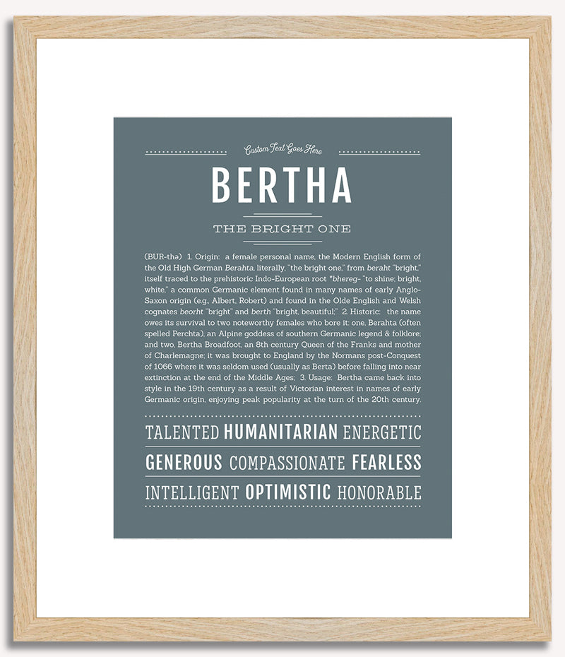 Bertha | Name Art Print