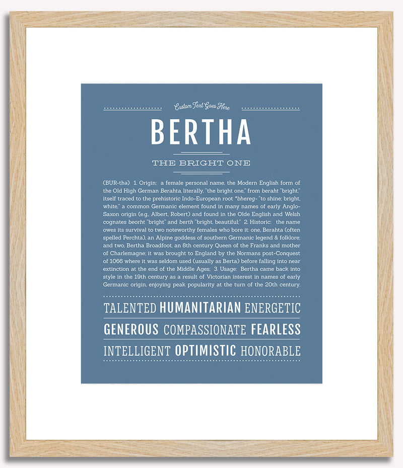 Bertha | Name Art Print