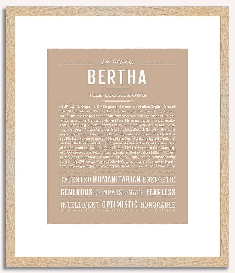 Bertha | Name Art Print