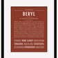 Beryl | Name Art Print