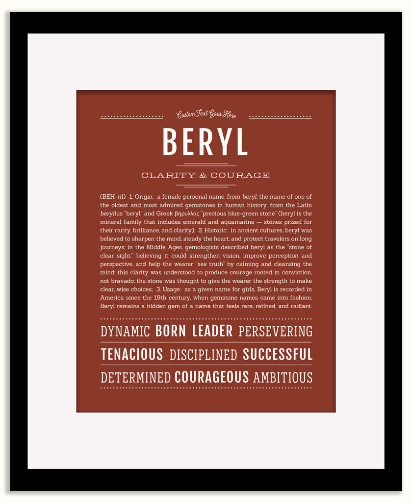 Beryl | Name Art Print