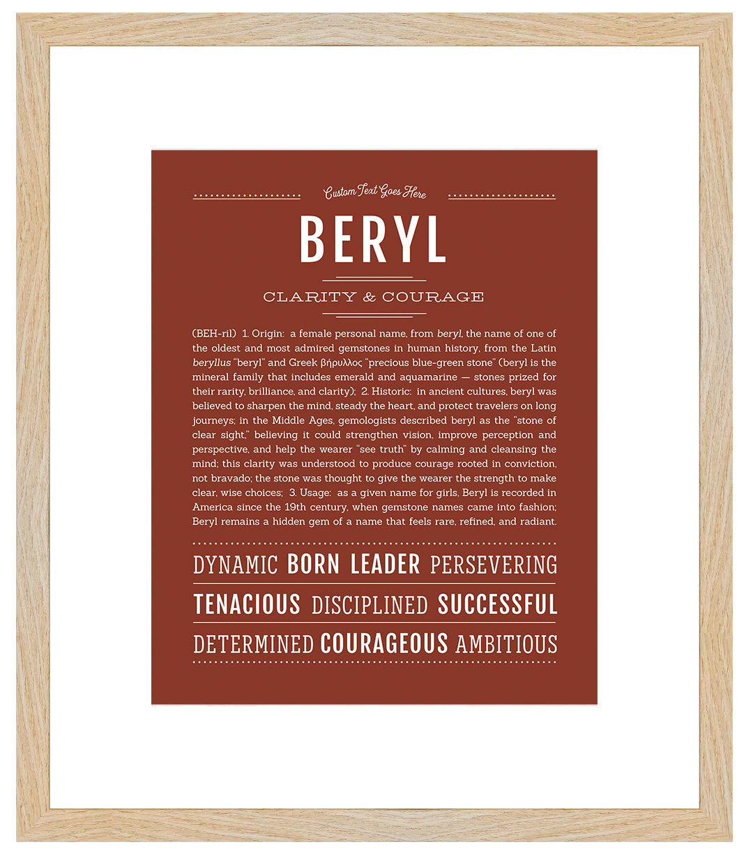 Beryl | Name Art Print