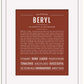 Beryl | Name Art Print