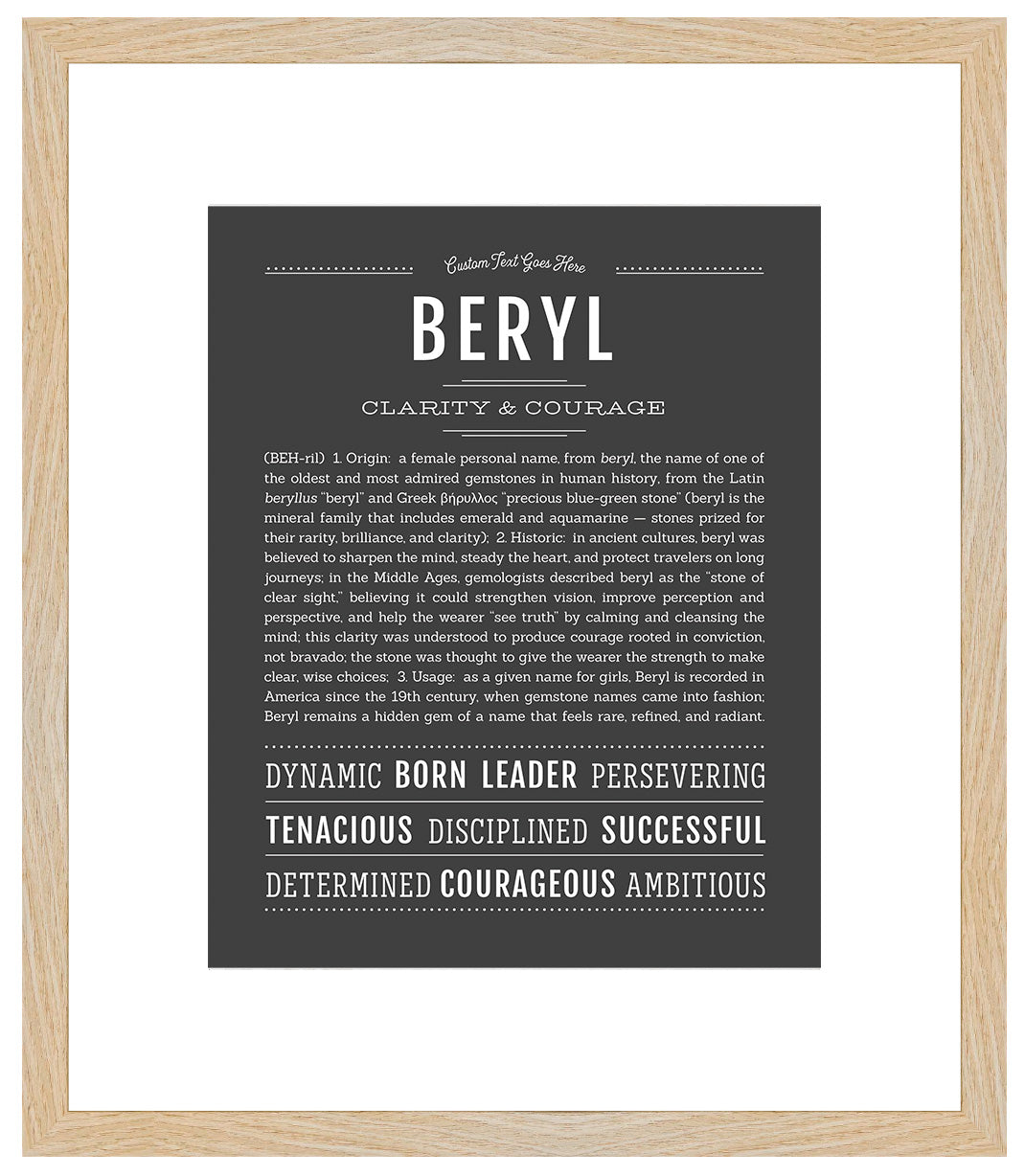 Beryl | Name Art Print