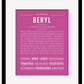Beryl | Name Art Print