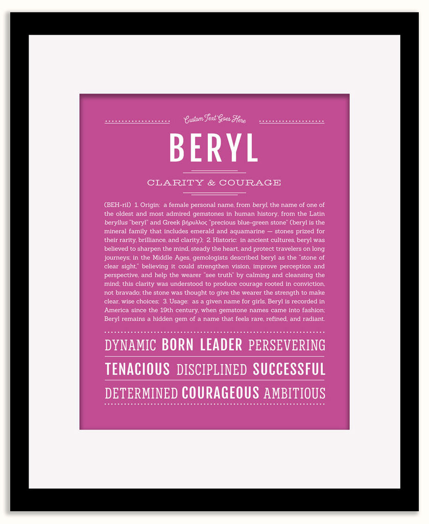 Beryl | Name Art Print