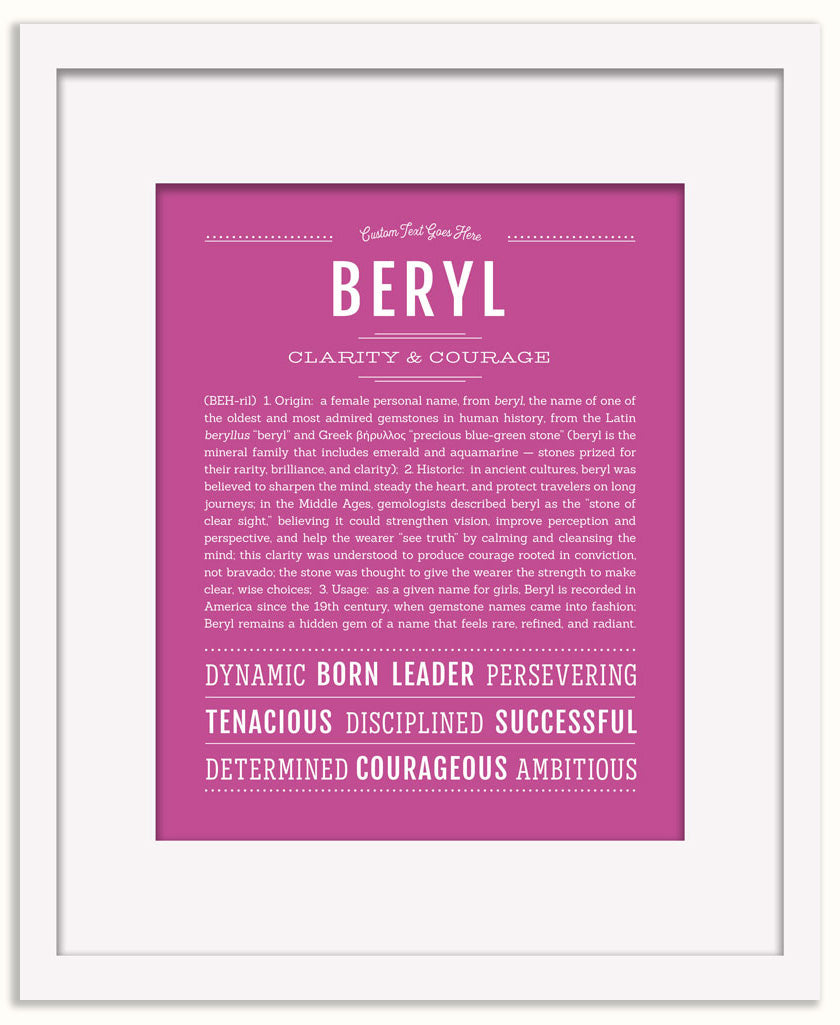 Beryl | Name Art Print
