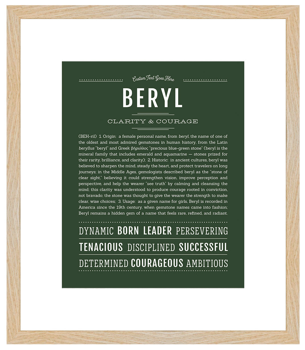 Beryl | Name Art Print