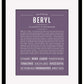 Beryl | Name Art Print