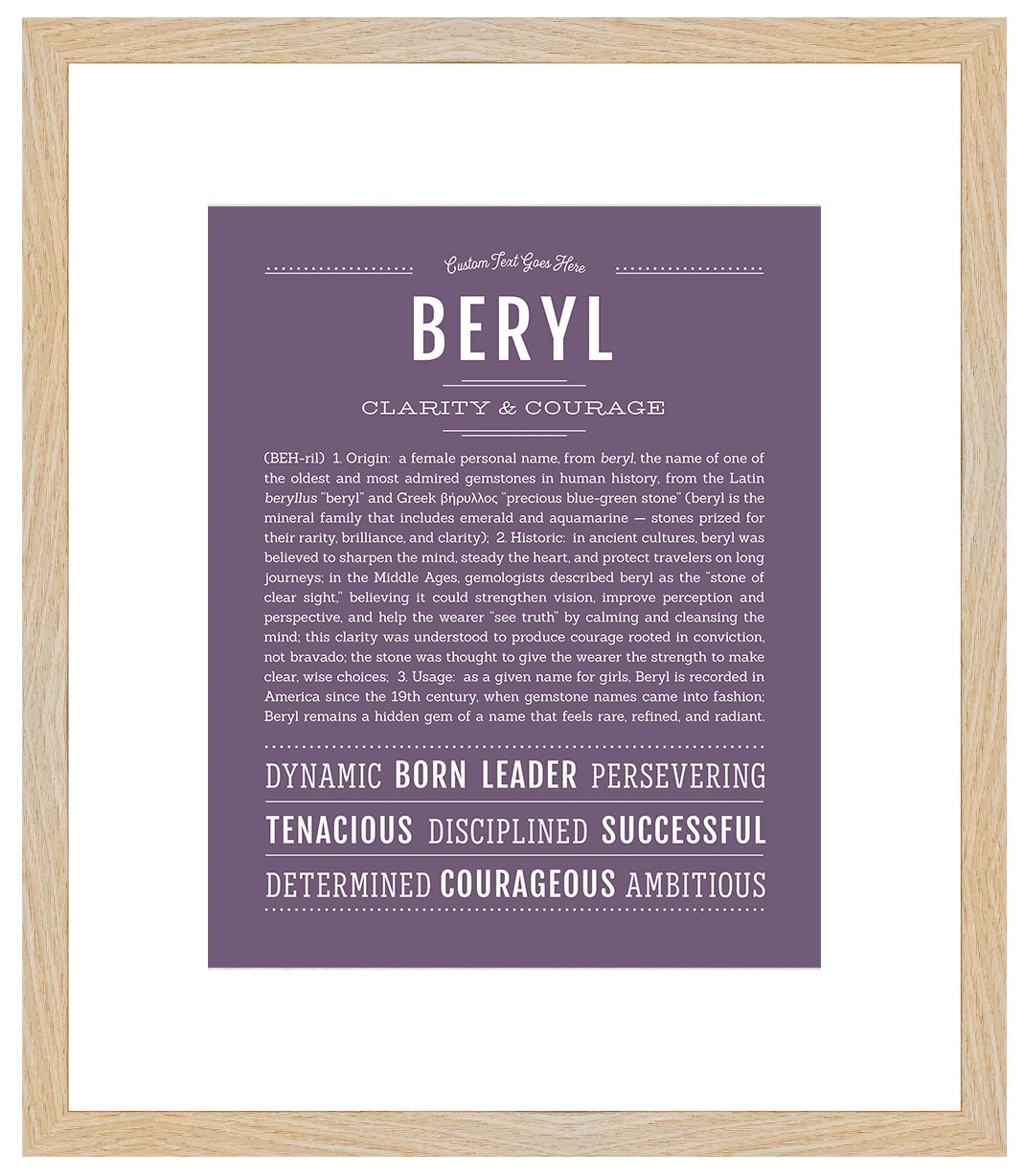 Beryl | Name Art Print