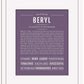 Beryl | Name Art Print