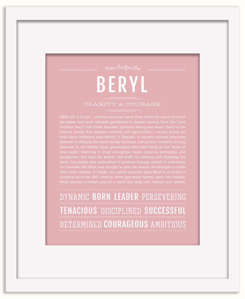 Beryl | Name Art Print