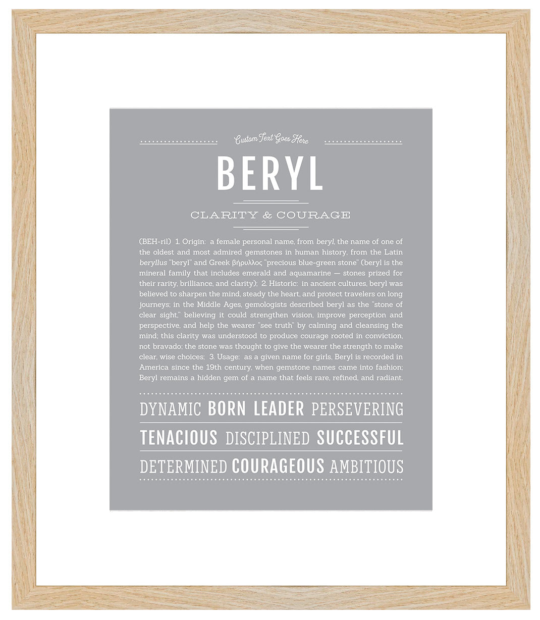 Beryl | Name Art Print