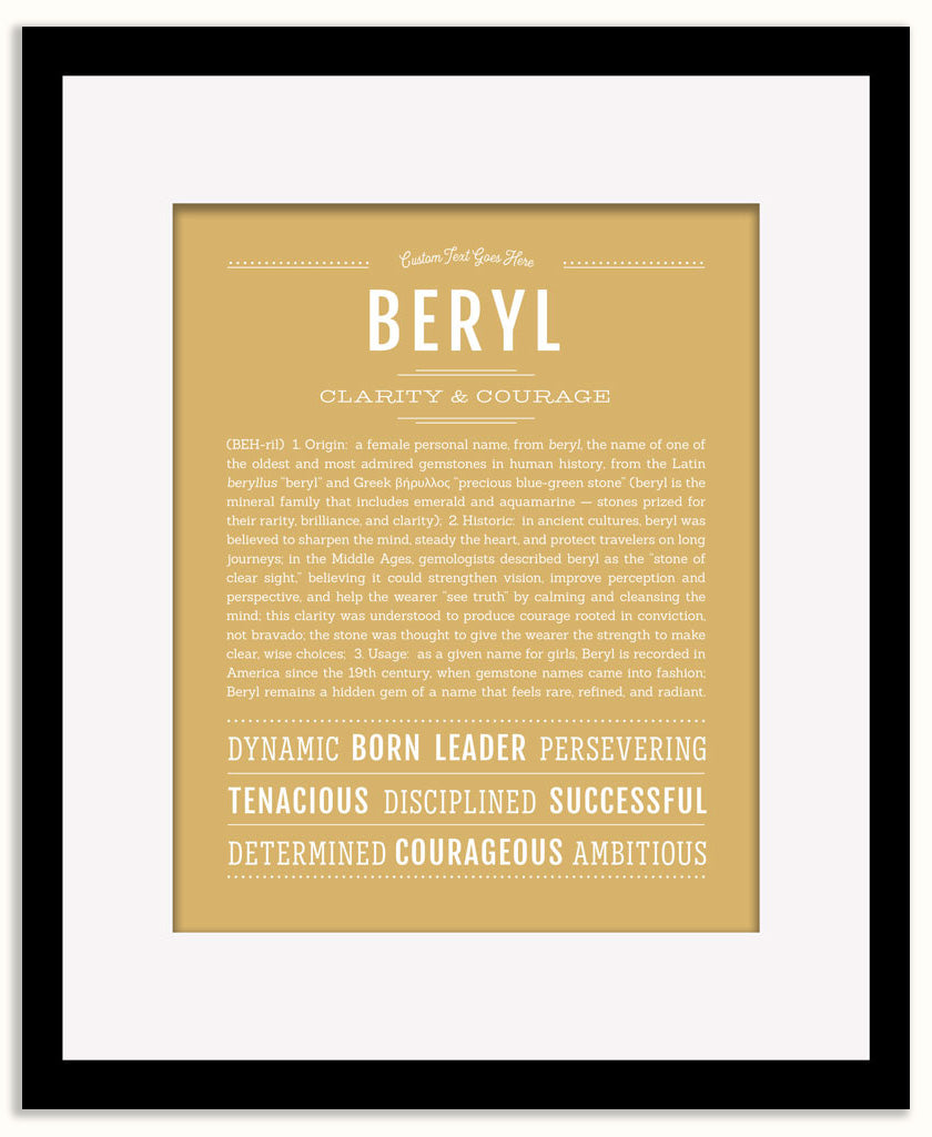Beryl | Name Art Print