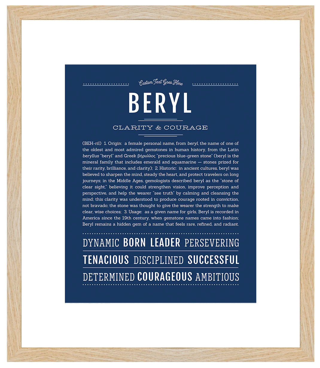 Beryl | Name Art Print