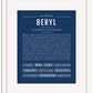 Beryl | Name Art Print