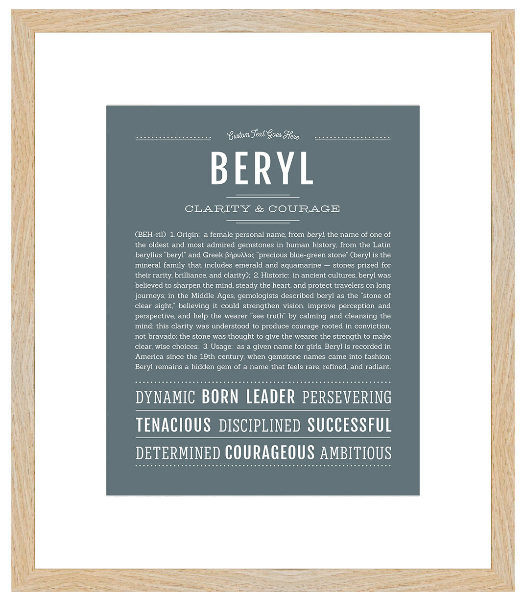 Beryl | Name Art Print