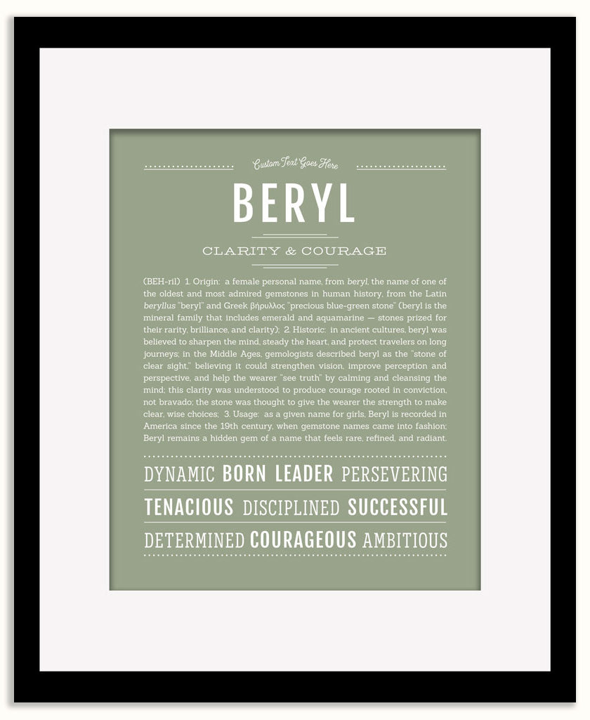 Beryl | Name Art Print