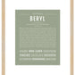 Beryl | Name Art Print