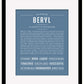 Beryl | Name Art Print