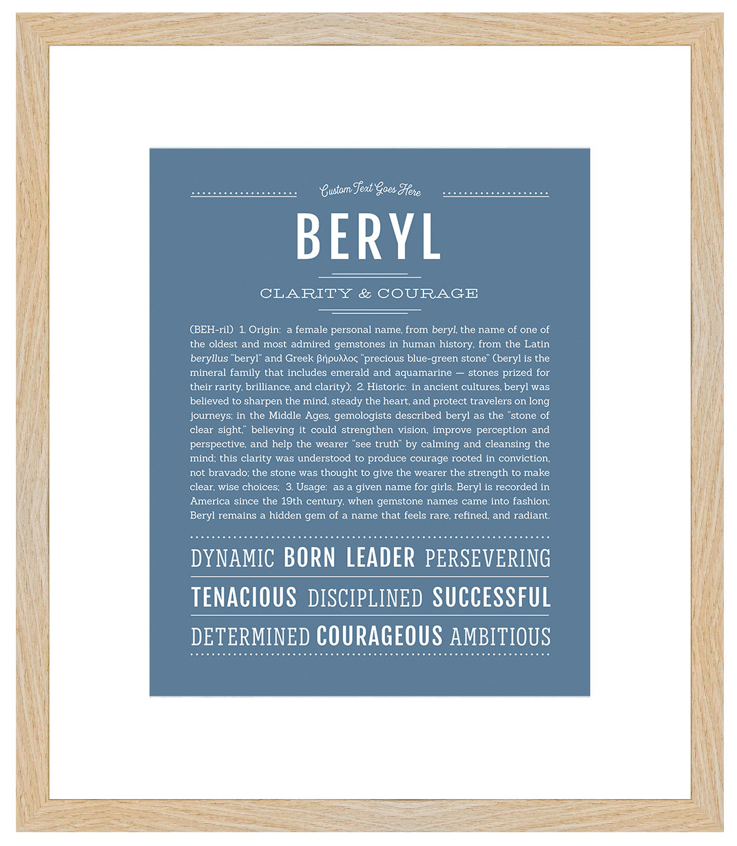 Beryl | Name Art Print