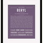Beryl (male) | Name Art Print