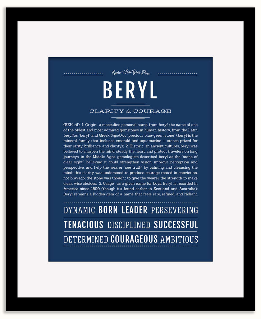 Beryl (male) | Name Art Print