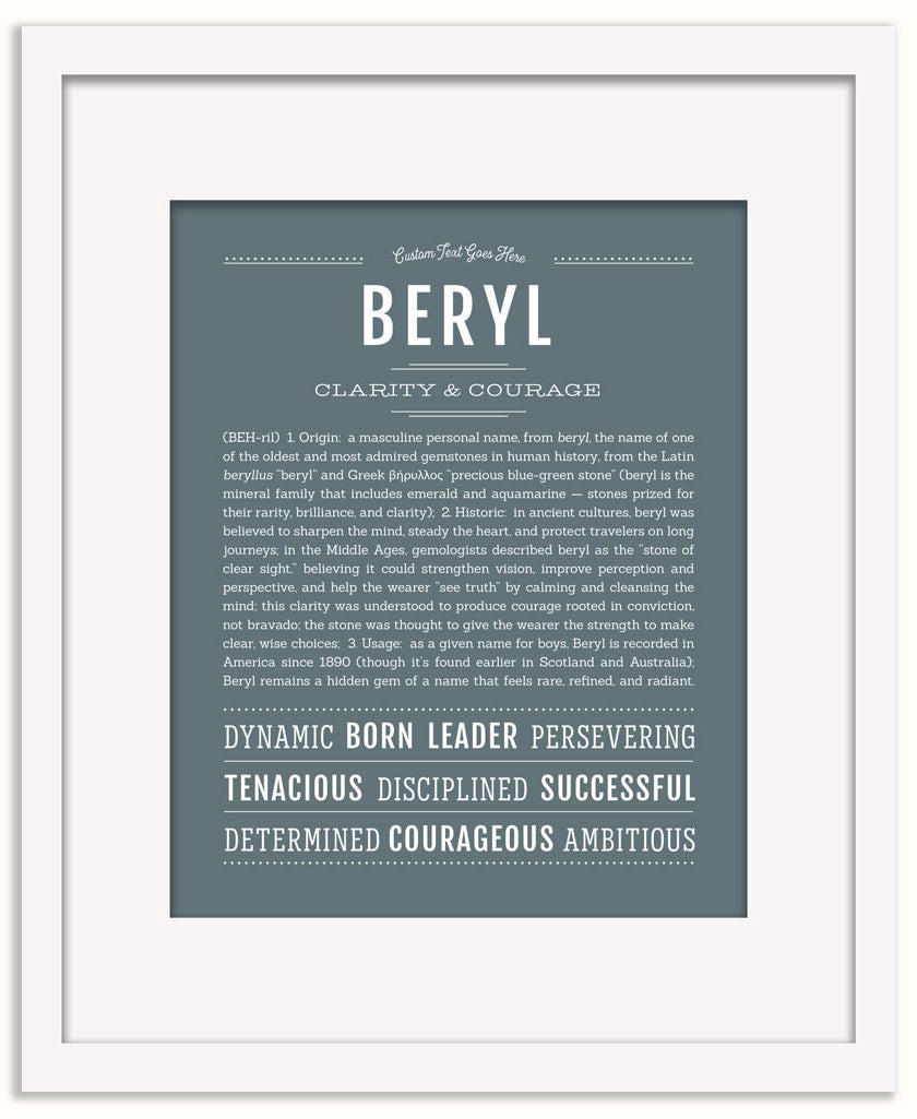 Beryl (male) | Name Art Print