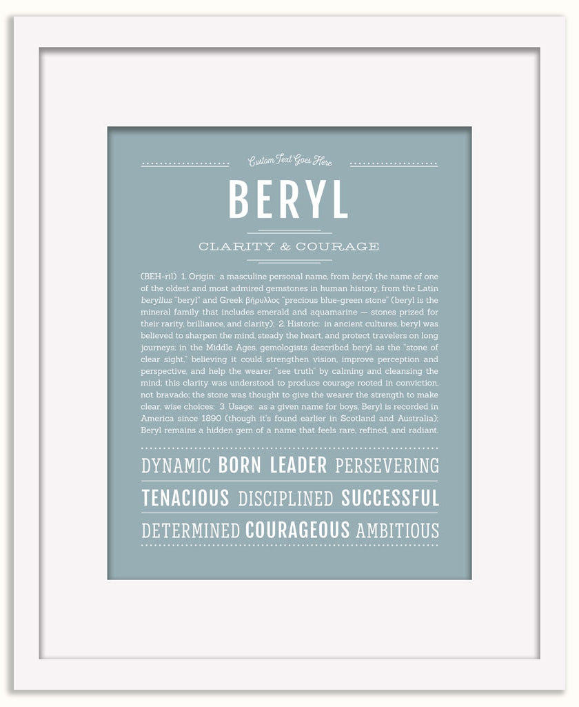 Beryl (male) | Name Art Print