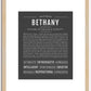 Bethany | Name Art Print