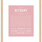 Bethany | Name Art Print