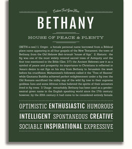 Bethany | Name Art Print – Name Stories