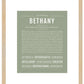 Bethany | Name Art Print