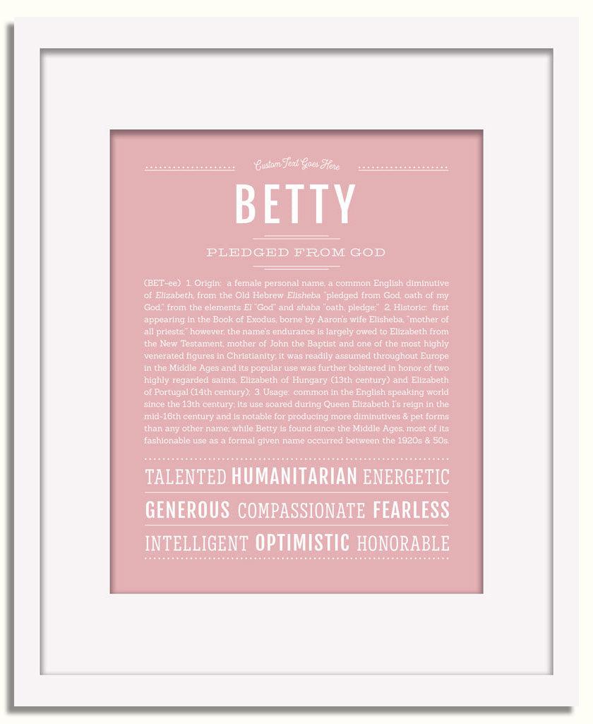 Frame Options | Dusty Rose | White Frame, Matted