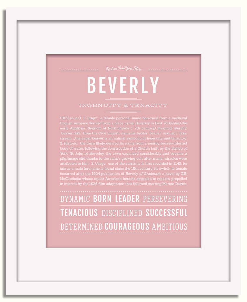 Frame Options | Dusty Rose | White Frame, Matted