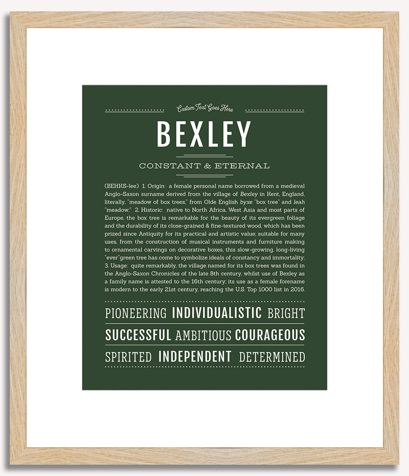 Bexley (female) | Name Art Print